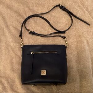 NWOT Dooney & Bourke Saffiano Leather Crossbody Structured Gold Hardware